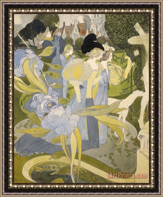 Georges de Feure The Gardens of Armida Framed Painting