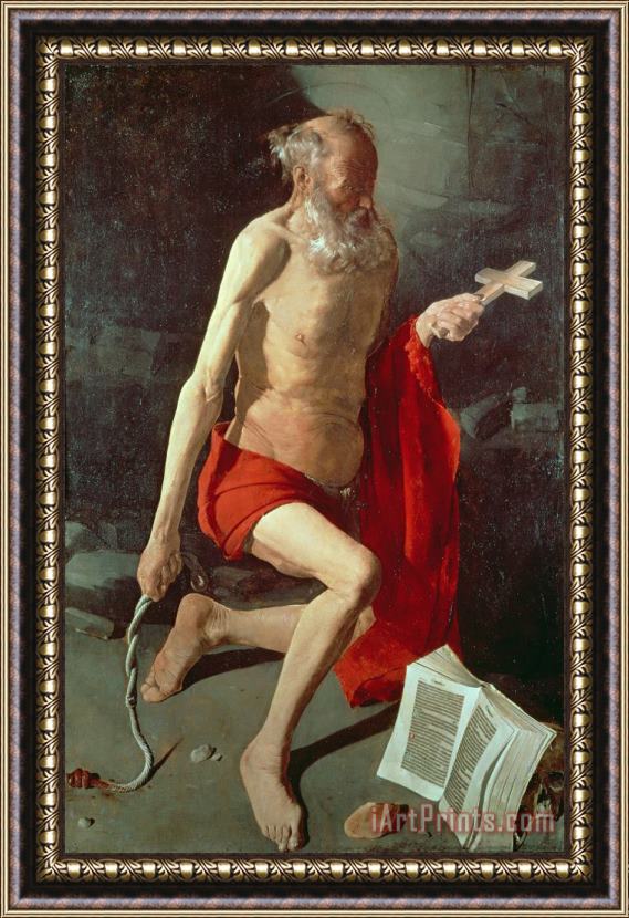 Georges de la Tour Saint Jerome Framed Painting