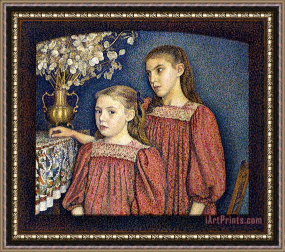 Georges Lemmen The Two Sisters Or The Serruys Sisters Framed Print