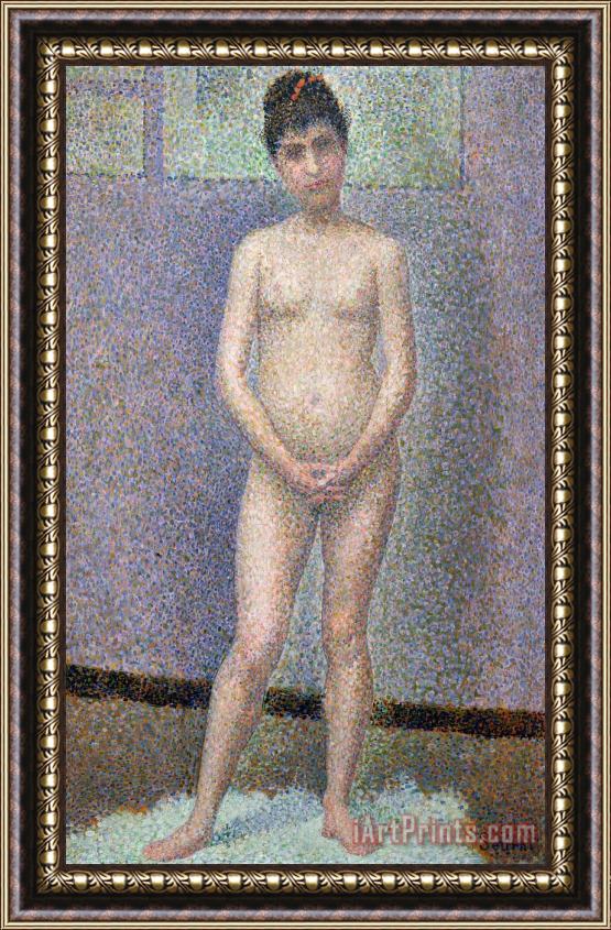Georges Pierre Seurat Model From The Front Framed Print