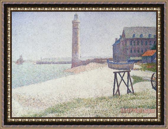 Georges Seurat Hospice And Lighthouse At Honfleur Framed Painting