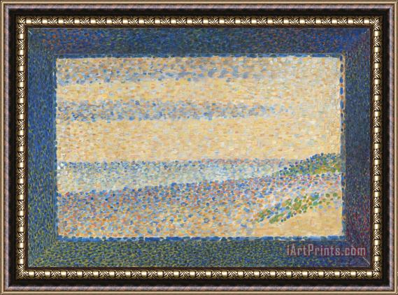 Georges Seurat Seascape (gravelines) Framed Painting