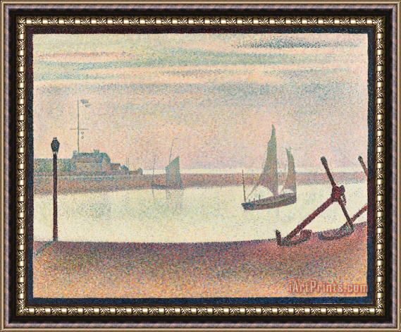 Georges Seurat The Channel at Gravelines, Evening Framed Print