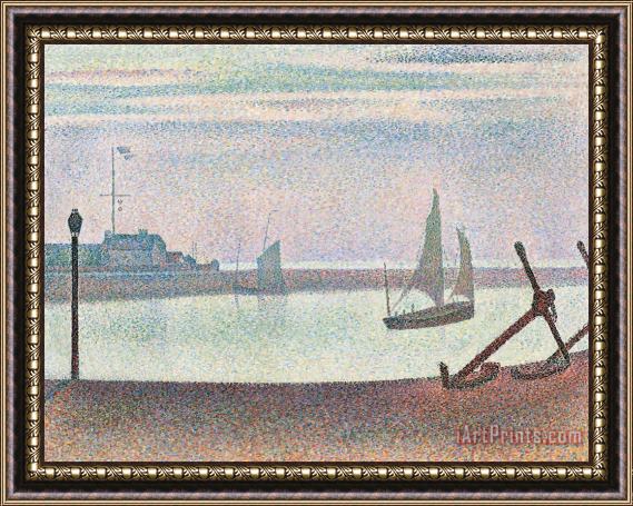 Georges Seurat The Channel At Gravelines In The Evening Framed Painting