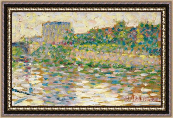 Georges Seurat The Seine at Courbevoie Framed Painting