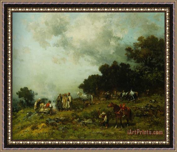 Georges Washington Arab Horses Framed Painting