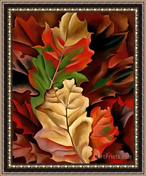 Georgia O'keeffe Autumn Leaves Framed Painting
