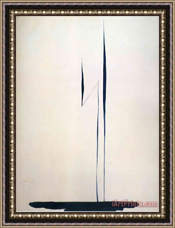 Georgia O'keeffe Black Lines 1 Framed Painting