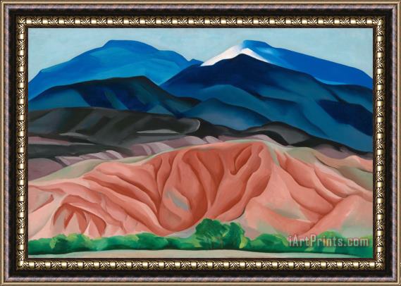 Georgia O'keeffe Black Mesa Landscape New Mexico Out Back of Mary's II Framed Print