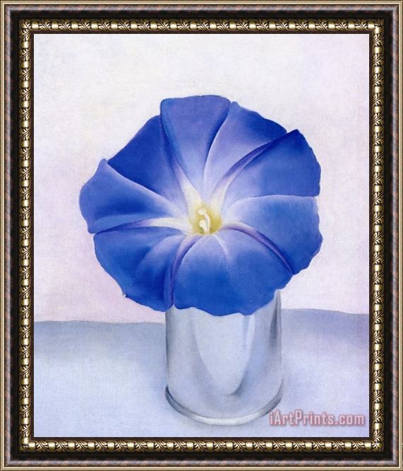 Georgia O'keeffe Blue Morning Glory Framed Painting