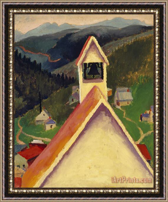 Georgia O'keeffe Church Bell, Ward, Colorado, 1917 Framed Painting