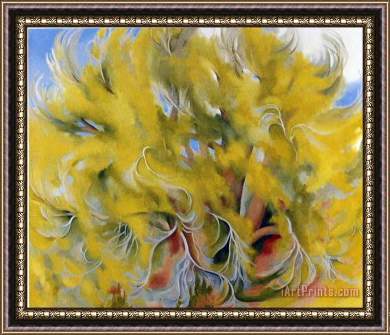 Georgia O'keeffe Cottonwood Tree in Spring Framed Painting