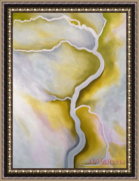 Georgia O'keeffe From The River Pale, 1959 Framed Painting