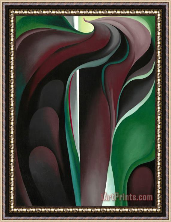Georgia O'keeffe Jack in The Pulpit V Framed Painting