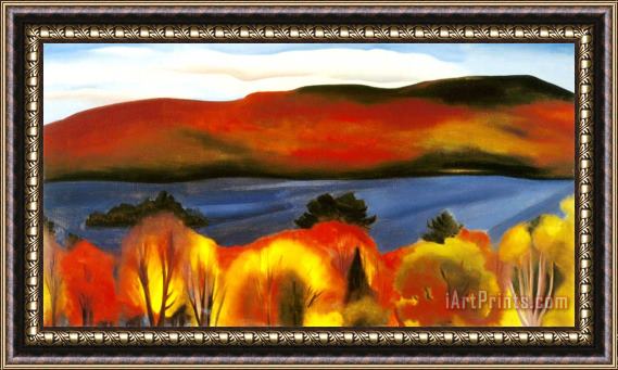 Georgia O'keeffe Lake George Autumn Framed Painting