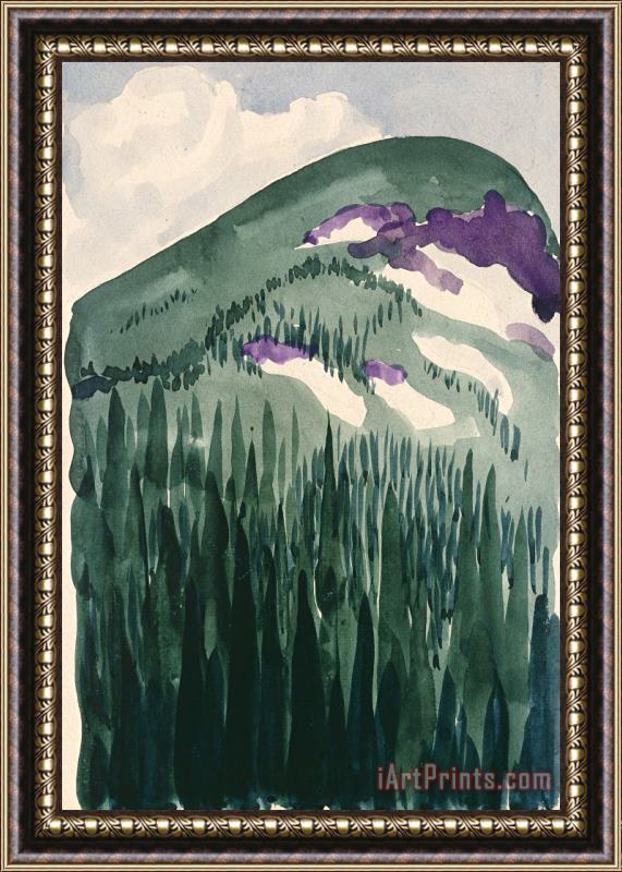 Georgia O'keeffe Long Lake, Colorado I( Adrienne Brugger Sketchbook), 1917 Framed Painting