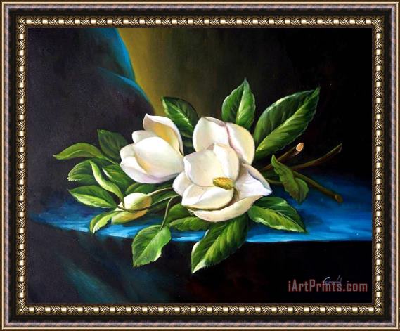 Georgia O'keeffe Modern Flowers Framed Painting
