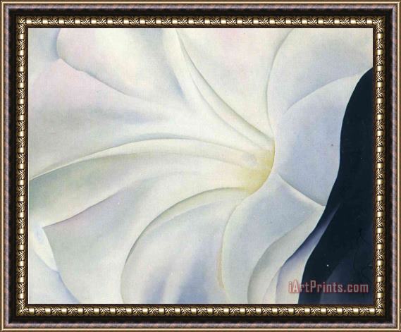Georgia O'keeffe Morning Glory with Black Framed Painting