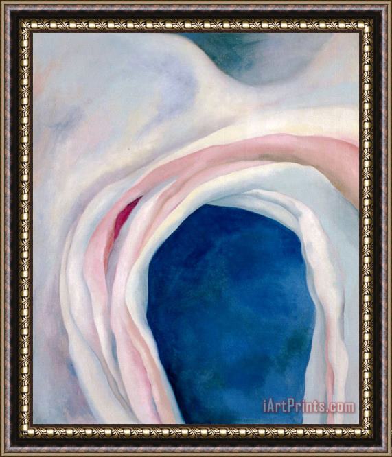 Georgia O'keeffe Music Pink And Blue No. 1, 1918 Framed Painting