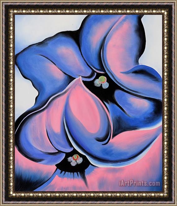Georgia O'keeffe Purple Petunia Framed Print