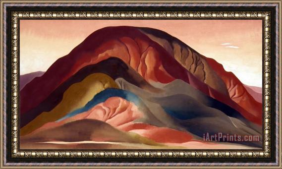 Georgia O'keeffe Rust Red Hills Framed Painting