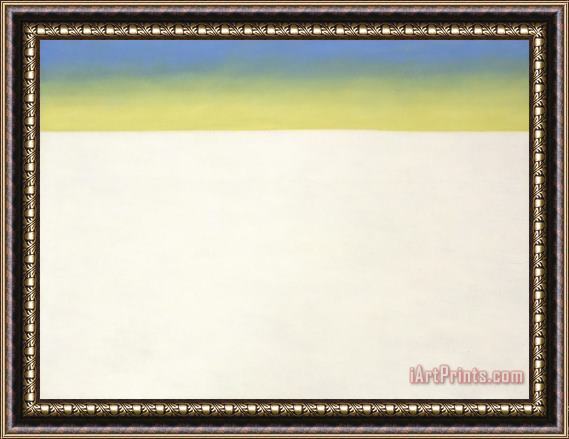 Georgia O'keeffe Sky Above The Flat White Cloud Ii, 1960 1964 Framed Painting