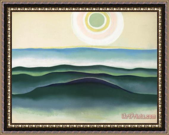 Georgia O'keeffe Sun Water Maine, 1922 Framed Painting