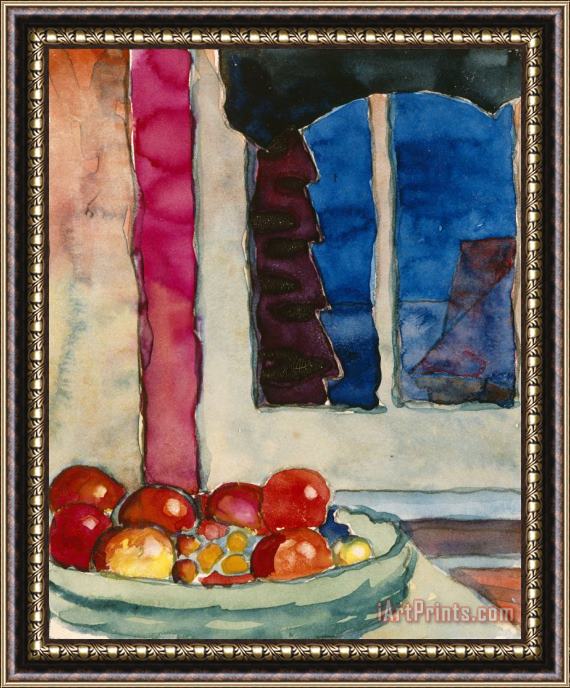 Georgia O'keeffe Untitled (bowl of Fruit), 1918 Framed Painting