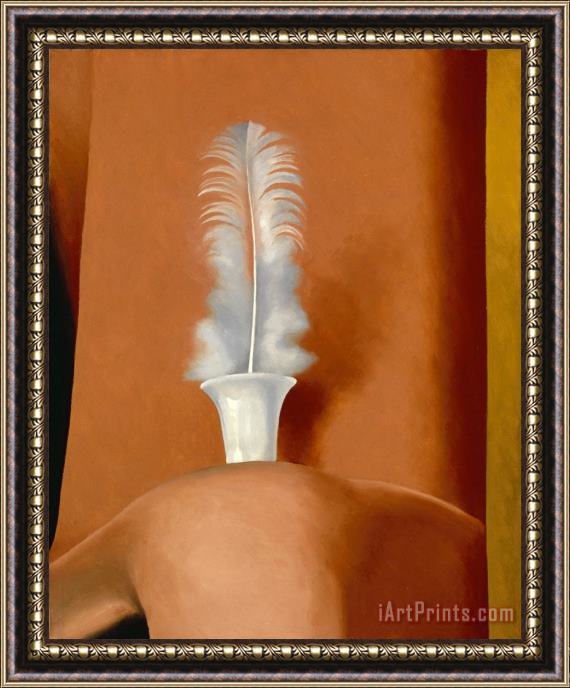 Georgia O'keeffe White Feather, 1941 Framed Painting