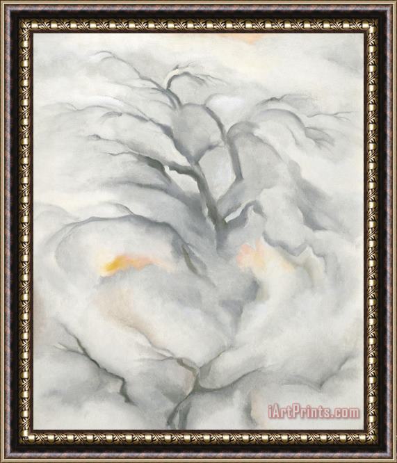 Georgia O'keeffe Winter Trees, Abiquiu I, 1950 Framed Painting