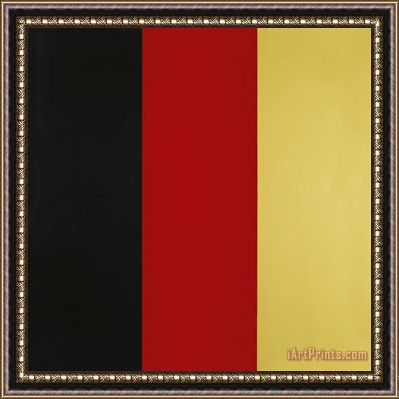 Gerhard Richter Schwarz, Rot, Gold Iii, 1999 Framed Painting