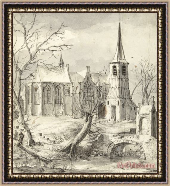 Gerrit Adriaensz. Berckheyde Winter Framed Print