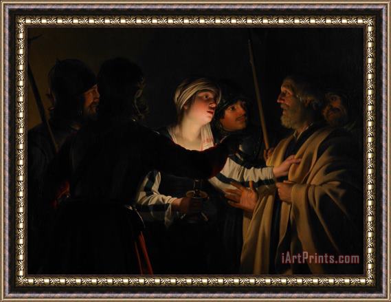Gerrit van Honthorst The Denial Of St Peter Framed Painting