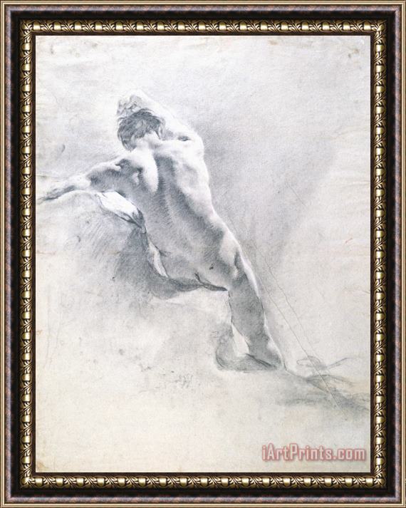 Giambattista Piazzetta Study of a male nude Framed Painting