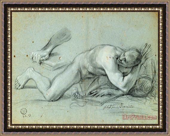Giovanni Angelo Canini Study for a Fallen Angel Framed Painting