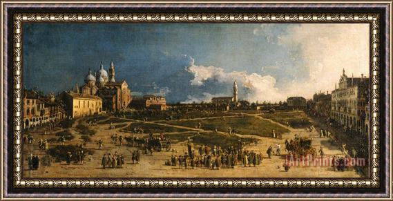 Giovanni Antonio Canal called Il Canaletto Pra Della Valle in Padua Framed Painting