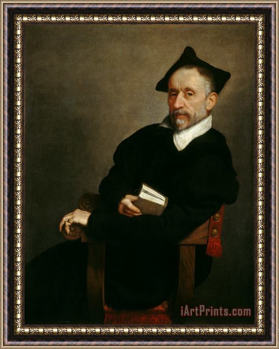Giovanni Battista Moroni Titian's Schoolmaster Framed Painting