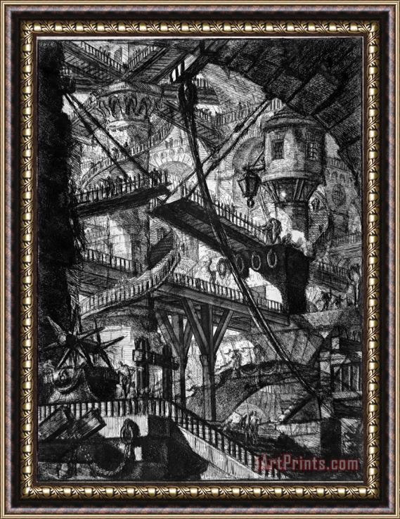 Giovanni Battista Piranesi Carceri. Folder 7 Framed Print