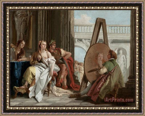 Giovanni Battista Tiepolo Alexander The Great And Campaspe in The Studio of Apelles Framed Painting