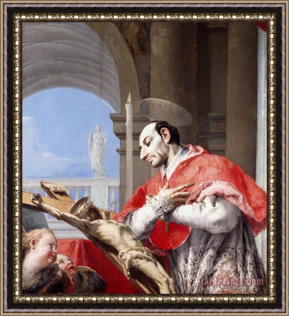 Giovanni Battista Tiepolo Saint Charles Borromeo Framed Painting