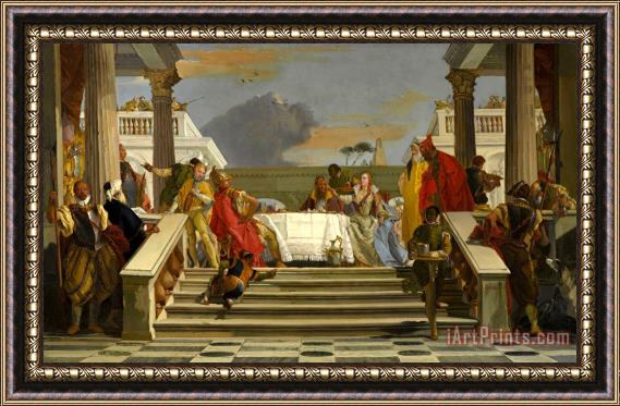 Giovanni Battista Tiepolo The Banquet of Cleopatra And Antony Framed Painting