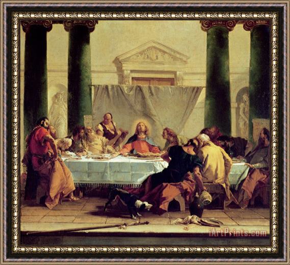 Giovanni Battista Tiepolo The Last Supper Framed Painting