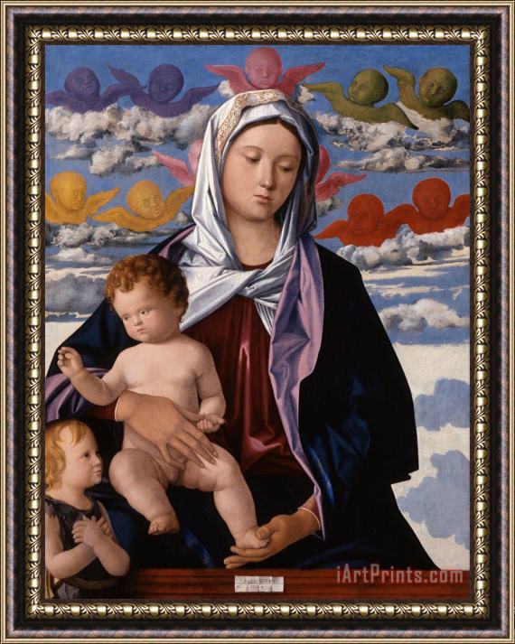 Giovanni Bellini Madonna And Child with St. John The Baptist Framed Print