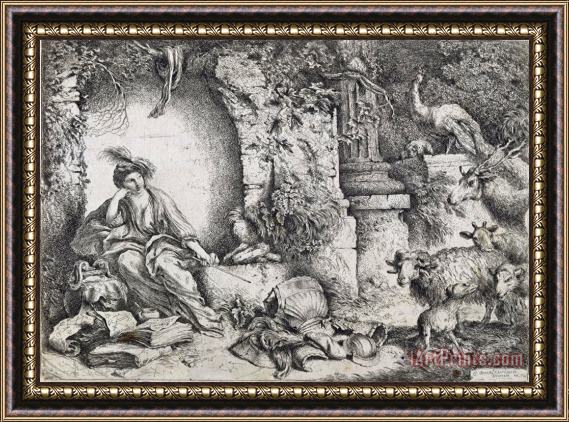 Giovanni Benedetto Castiglione  Circe Changing Ulysses' Men to Beasts Framed Painting