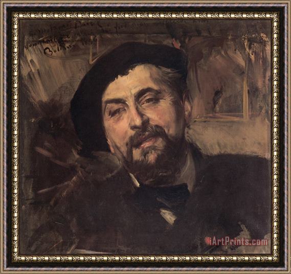 Giovanni Boldini Portrait of The Artist Ernestange Duez (18431896) Framed Painting