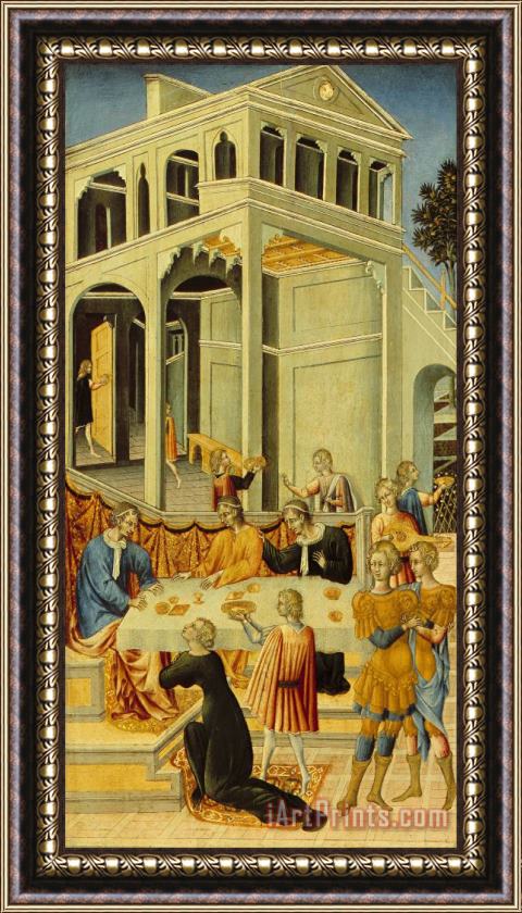 Giovanni di Paolo Salome Asking Herod for The Head of Saint John The Baptist Framed Print