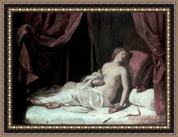 Giovanni F. Barbieri Death of Cleopatra Framed Painting