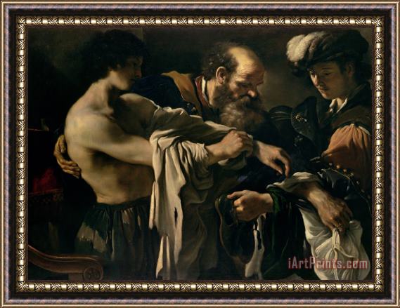 Giovanni Francesco Barbieri The Return of the Prodigal Son Framed Painting
