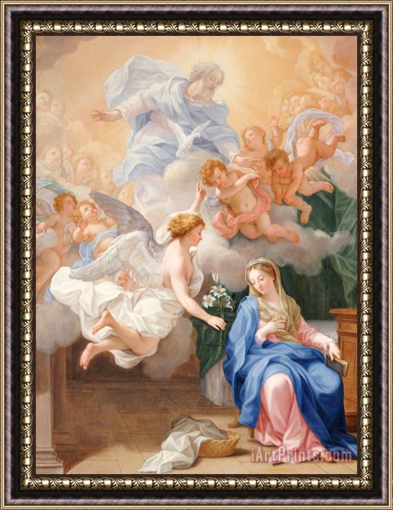 Giovanni Odazzi The Annunciation Framed Painting