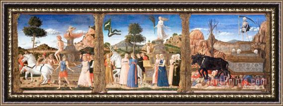 Girolamo da Cremona The Triumphs of Petrarch Framed Painting